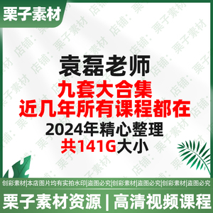 U盘网盘袁磊2024大合集9套袁氏全科班近几年所有课程视频手法学习