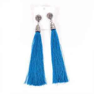 -Long tassel earrings women's new retro popular handmade pop