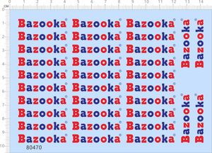 80470整版胶无比例Bazooka迷你先锋玩具车厢标签水转印水贴纸A6