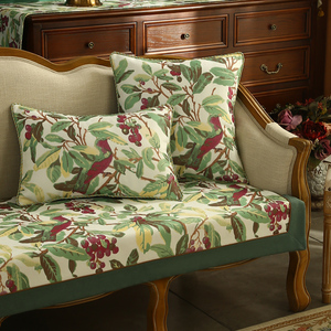 美式沙发垫轻奢欧美风高级感沙发坐垫四季通用防滑高档沙发套罩巾