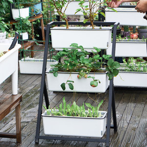 新品阳台多层立体种菜盆菜架子户外种菜铁艺花架花盆家庭蔬菜种植