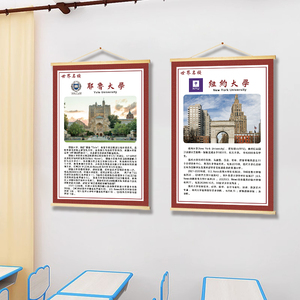世界大学简介挂画哈佛牛津剑桥名校励志海报宿舍墙面布置装饰挂件