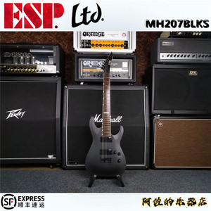 ESP LTD MH207BLKS 电吉他 哑光黑 7弦24品 摇滚金属 玫瑰木指板