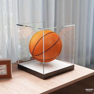签名篮球收藏盒足球排球抗氧化收纳防尘盒纪念品收藏亚克力展示盒