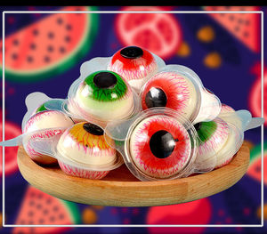 创意糖果网红眼睛糖小零食恶搞糖果软糖3d眼珠子糖果散装眼球软糖