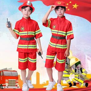 儿,童消防员服装消防衣服演出服小孩职业体验角色扮演消防员幼儿