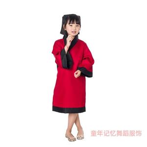 儿汉服书童演出服装男子古装国学服园幼儿女表孔演三字童