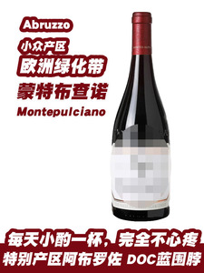 枯藤风干酿酒法意大利红酒进口瓶装阿布鲁佐产亲民版DOC半干梅洛