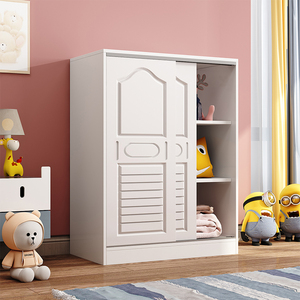 IKEA宜家儿童衣柜实木家用卧室小户型推拉门女孩小衣橱宝宝收纳柜