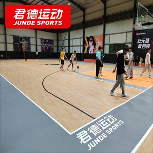 篮球场地胶 室内专业篮球馆PVC塑胶地板定制儿童篮球场运动地胶垫