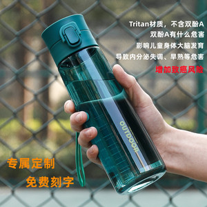 品家家品tritan材质水杯耐高温儿童水瓶学生运动大容量水壶便携夏