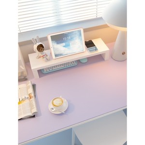 紫色防水防油女生书桌垫学习写字台桌面垫皮革电脑办公桌布餐桌垫