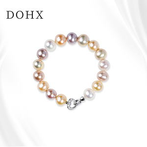 DOHX珠宝 爱迪生珍珠手链混彩天然淡水珍珠手串珠宝手环