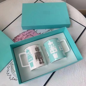 蒂芙tiffany杯子经典抹蓝骨瓷陶瓷杯马克杯对杯礼盒结婚礼物礼品