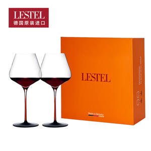 德国LESTEL渐变色水晶玻璃红酒杯套装家用高档葡萄酒杯高脚杯送礼