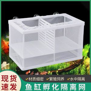 鱼缸水族箱孵化器小鱼隔离盒网热带鱼繁殖箱产盒孵鱼槽繁殖箱鱼网