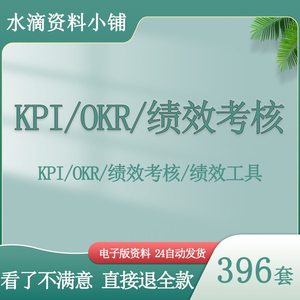 绩效考核制度方案KPI指标库OKR目标管理案例岗位员工excel考评表