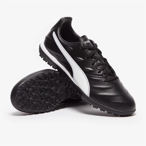 Puma King Pro 21 TT彪马高端男子袋鼠皮碎钉黑色低帮运动足球鞋