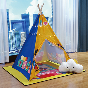 可爱卡通儿童室内帐篷酒店亲子房布置游戏屋男孩女孩印花主题帐篷