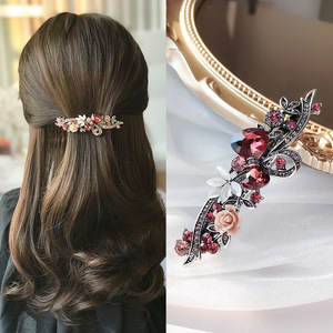 Molan crystal flower spring top clip word clip elegant femal