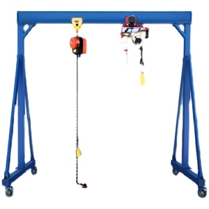 定做起重移动吊架小型航吊龙门吊升降式工地吊机 1/2/3葫芦龙门架