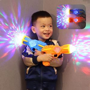 儿童玩具枪七彩闪光投影婴儿男女小孩玩具电动枪灯光音乐地摊