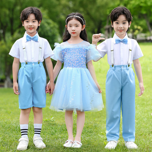 六一儿童演出服女童蓬蓬裙小学生合唱团比赛礼服幼儿园毕业表演服