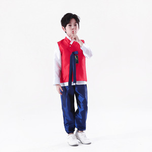 2022新款朝鲜族演出服儿童舞蹈服饰韩服韩国民族服装表演服男童