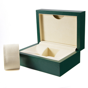 高档瑞士名牌手表配件盒子绿色皮质原配腕表盒送礼首饰包装盒定制
