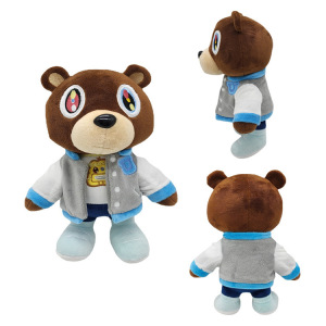 辍学熊Kanye teddy bear侃爷同款泰迪毛绒玩具公仔抱枕玩偶生日