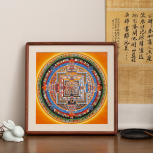 唐卡装裱框原实木书法字画相框定制国画挂墙框架西藏佛像手工框A4