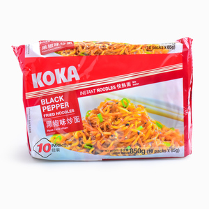 新加坡进口可口牌KOKA黑椒味快熟面炒面泡面速食方便面85g*10包