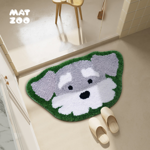 MATZOO雪纳瑞吸水速干浴室地垫 可爱卡通卫生间可机洗擦脚垫地毯