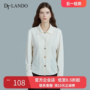 DT·LANDO【商场同款】2023衬衫女长袖个性小众设计宽松百搭衬衣