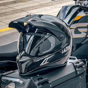 LAZER头盔宝马拉力盔越野摩托车全盔轻量碳纤公路越野盔