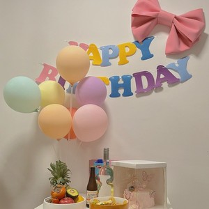 生日快乐气球装饰布置20岁派对场景氛围拍照道具纪念日背景墙女生
