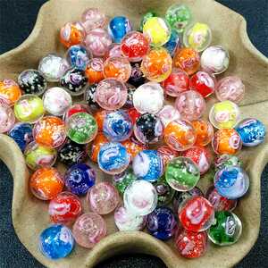 Coloured glaze and flower luminous beads  accessories jewelr