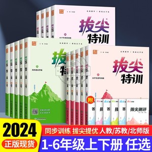 2024春季新版通城学典拔尖特训小学一二三四五六年级上册下册语文人教版数学苏教版北师版英语译林版同步训练课时作业本学霸推荐题