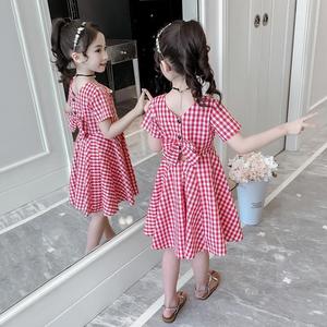 巴拉巴柆清货女童2024新款儿童超洋气夏季连衣裙时髦女孩8岁7裙子