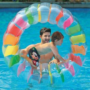 新款儿童游泳池乐园设备水上步行球充气透明滚筒小孩水上娱乐玩具
