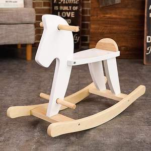 德国新款儿童实木摇马木马ins北欧风木制摇椅大人可坐宝玩具礼物