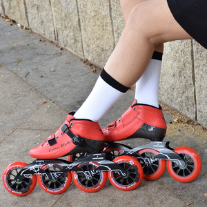 米高凯雷德速滑轮滑鞋成人专业速滑竞速儿童轮滑碳纤维大轮直排溜