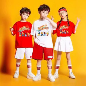 儿童啦啦操服装男女童爱国啦啦队套装秋季运动会开幕式演出服韩系