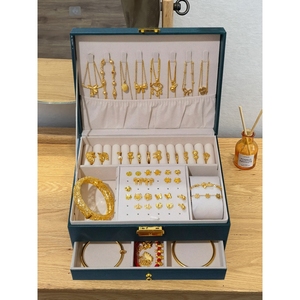 日本进口MUJIE放黄金的首饰盒抗氧化珠宝手饰品耳环三金五金收纳
