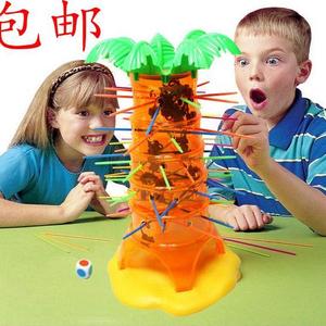 成人儿童亲子桌面游戏 升级大号翻斗猴抽猴子爬树往下掉 益智玩具