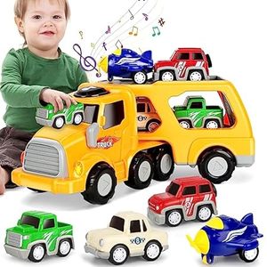 Dreamon 5-in-1 Transport Vehicles Toys for Toddler with L