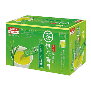 日本京都原装进口伊右卫门抹茶绿茶棒即食速溶绿茶粉炒米焙茶茶粉