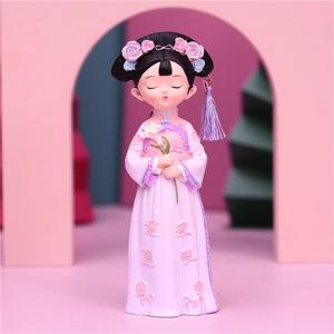 中国风娃娃少女心小摆件故宫博物院文创意宫廷装饰品古装清朝格格
