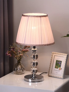 宜家台灯卧室床头灯水晶创意粉色温馨浪漫欧式现代简