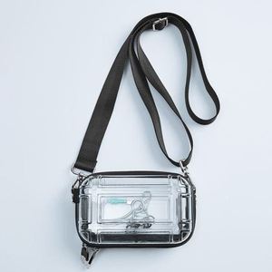 迷你透明旅行化妆包7寸单肩包旅行斜挎包PC硬壳收纳包航空小方包
